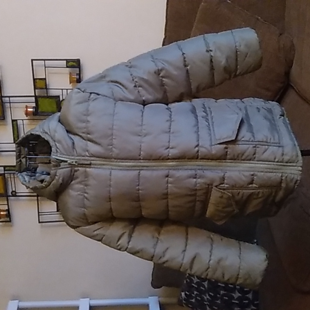 Boys Gray Fleece Lined Coat